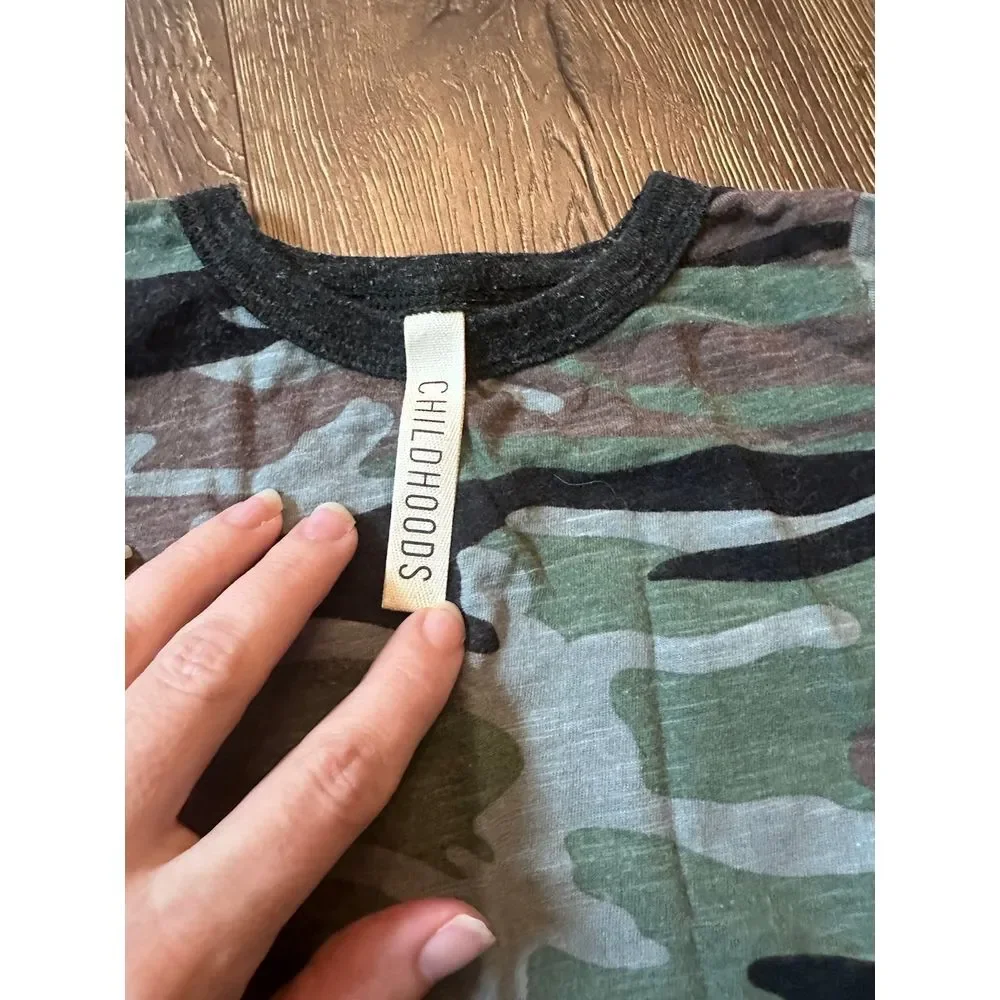 Childhoods clothing 4T blue green camo longsleeve‎ top fall